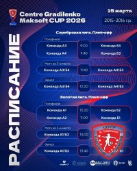 СТАРТУЕТ CENTRE GRADILENKO-MAKSOFT CUP 2015/16 Г.Р.